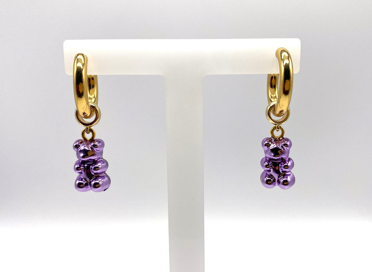 Chrome Gummy Bear Earrings