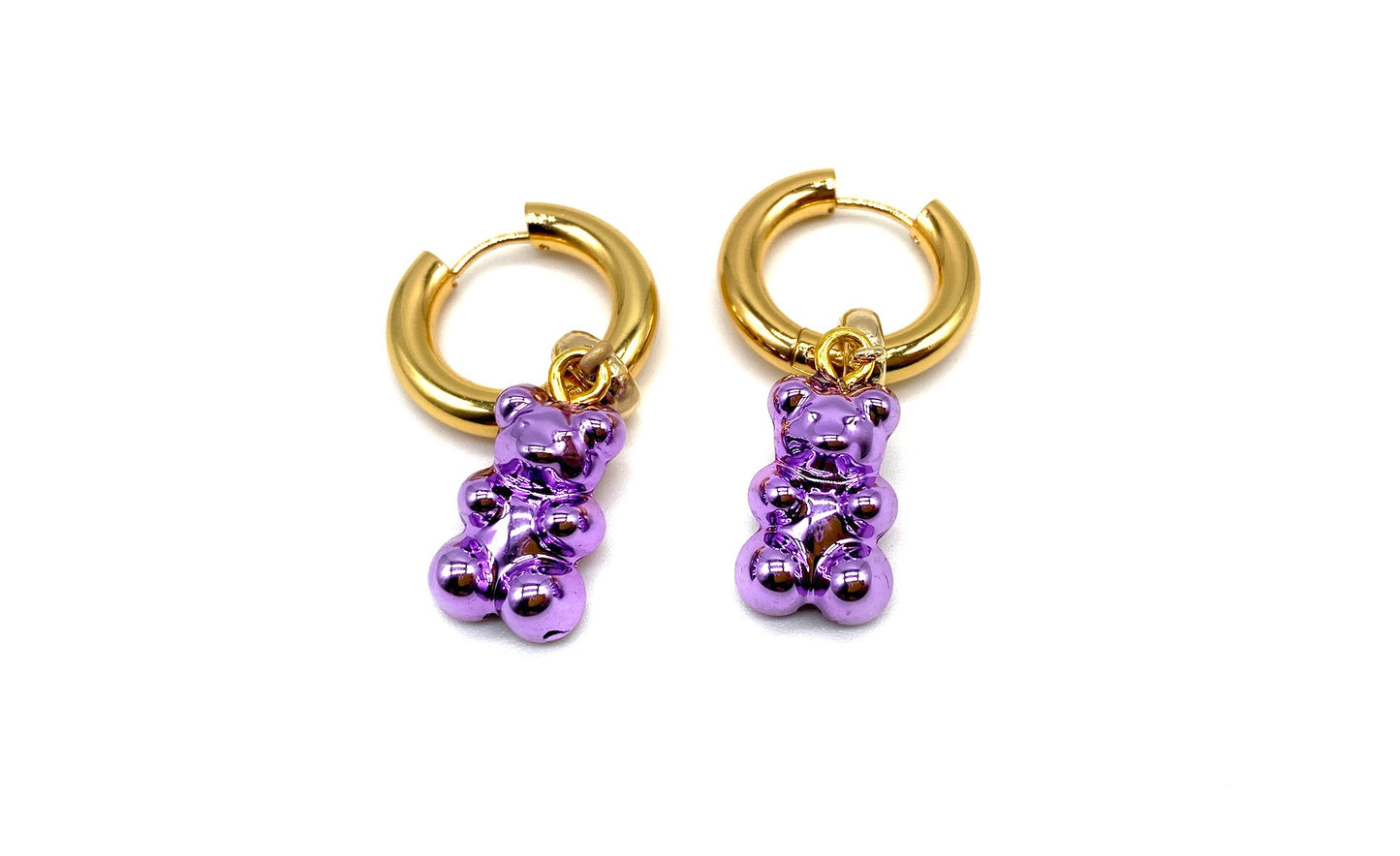 Chrome Gummy Bear Earrings