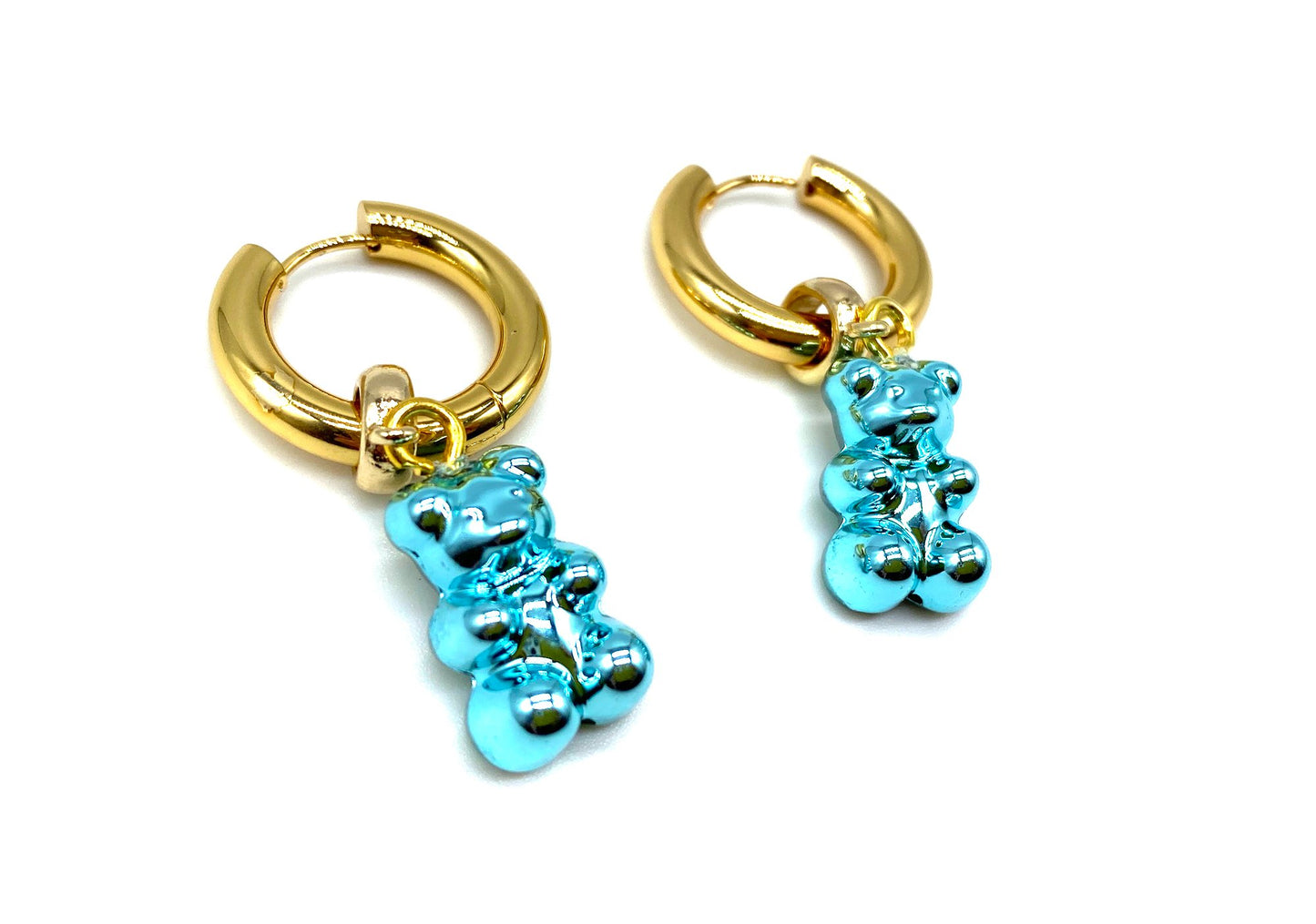 Chrome Gummy Bear Earrings