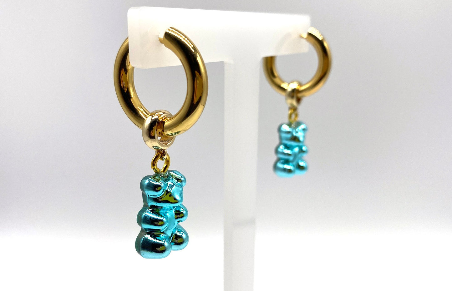 Chrome Gummy Bear Earrings