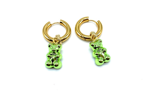 Chrome Gummy Bear Earrings